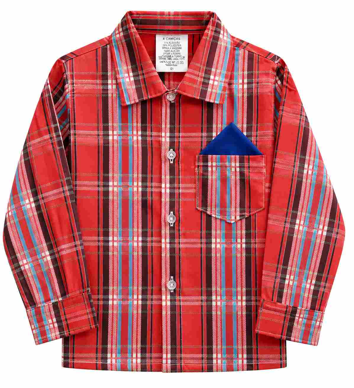CAMISA JUNINA XADREZ BEBE REF 421